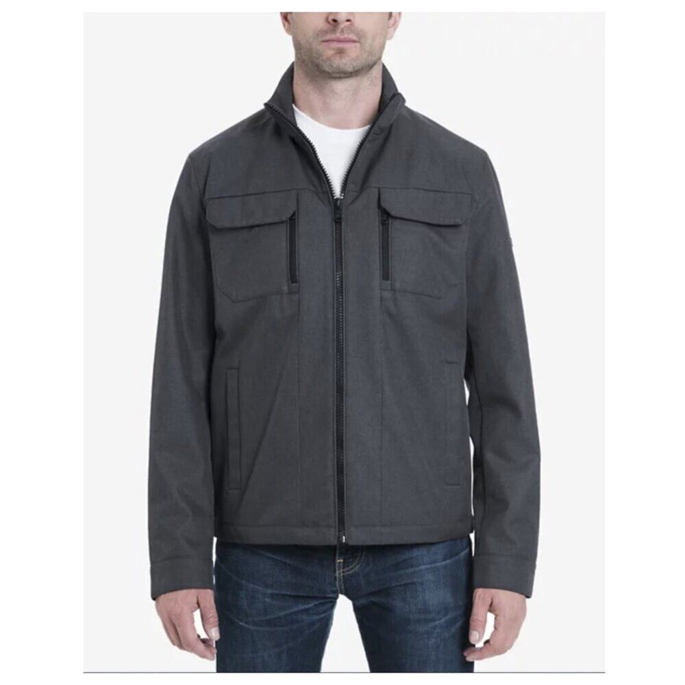 Michael Kors Men's Guilford Soft Shell Jacket Grey Size M